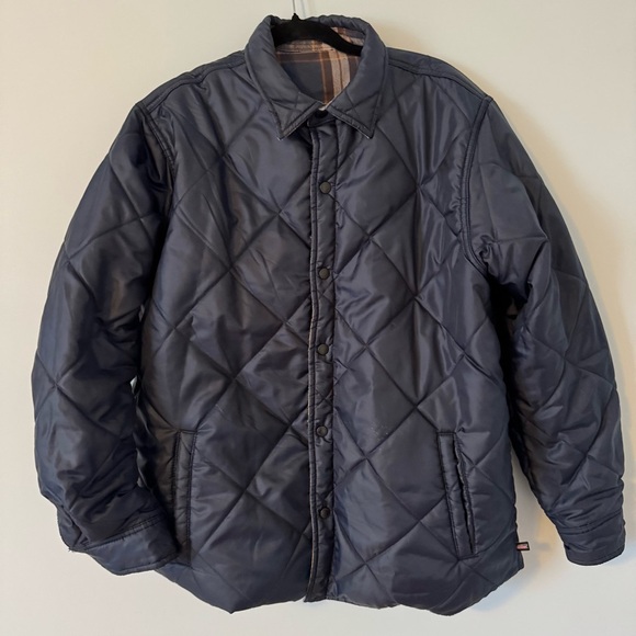 Dickies Men's Reversible Quilted Dark Blue /Plaid Jacket men's XXL - Picture 2 of 8